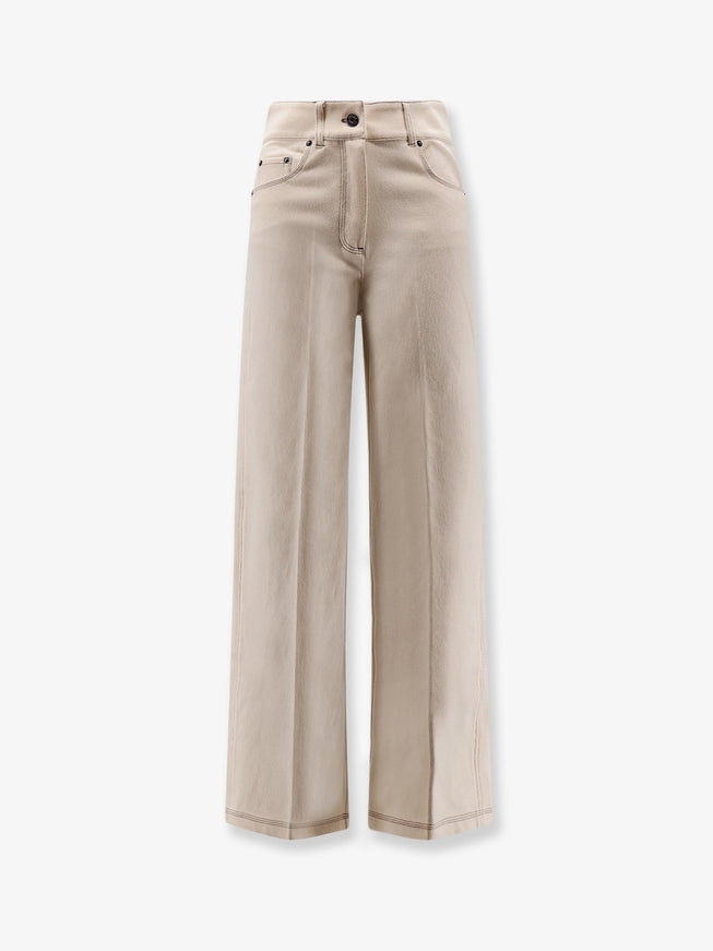 Max Mara Cotton Blend Mxpribes Trousers Avorio