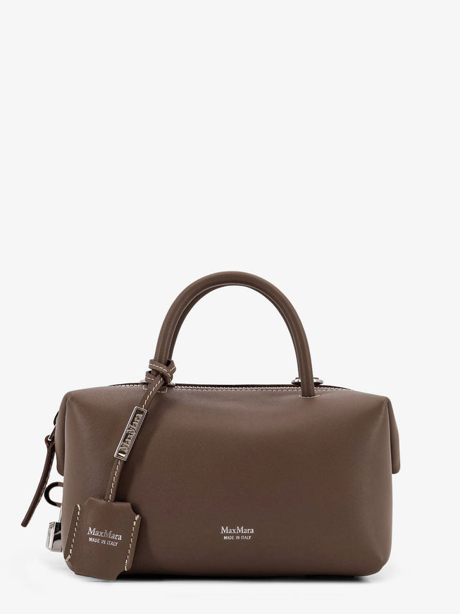 Max Mara Holdalls Leather Handbag Uni Tortora