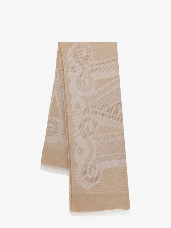 Max Mara Modal, Linen And Cotton Blend Scarf Uni Caramello