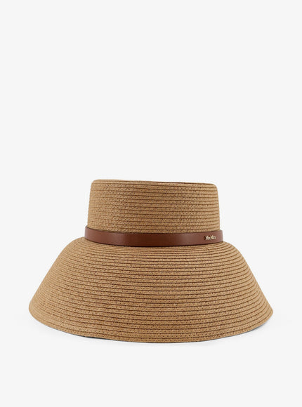 Max Mara Wide-Brimmed Hat With Metal Logo On The Front