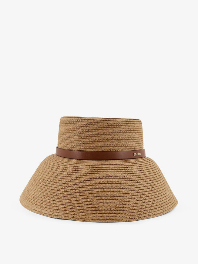 Max Mara Wide-Brimmed Hat With Metal Logo On The Front