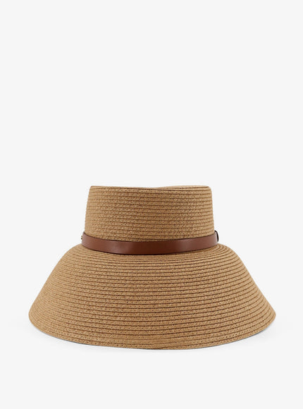 Max Mara Wide-Brimmed Hat With Metal Logo On The Front