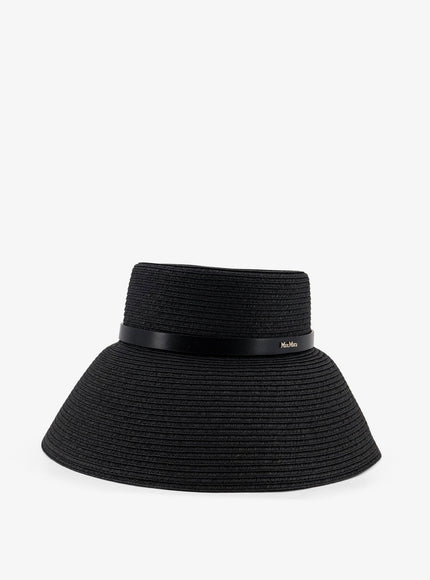 Max Mara Wide-Brimmed Hat With Metal Logo On The Front