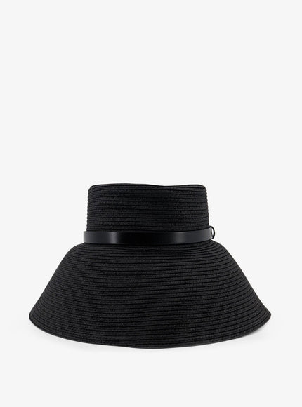 Max Mara Wide-Brimmed Hat With Metal Logo On The Front