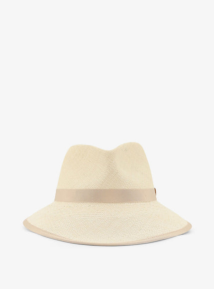 Max Mara Mxadolmen Panama Straw Hat Beige