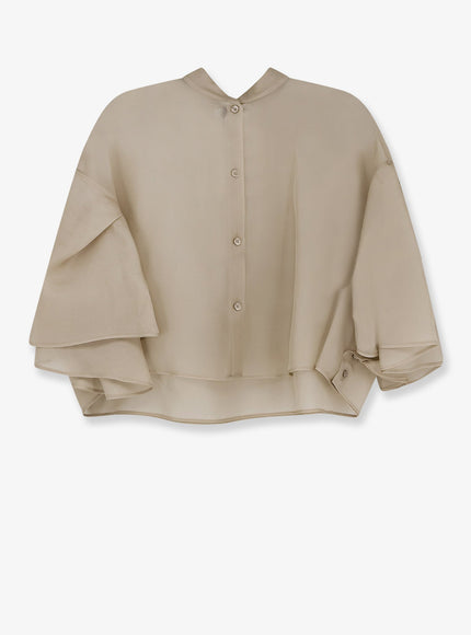 Max Mara Mxadonna Silk Shirt Beige