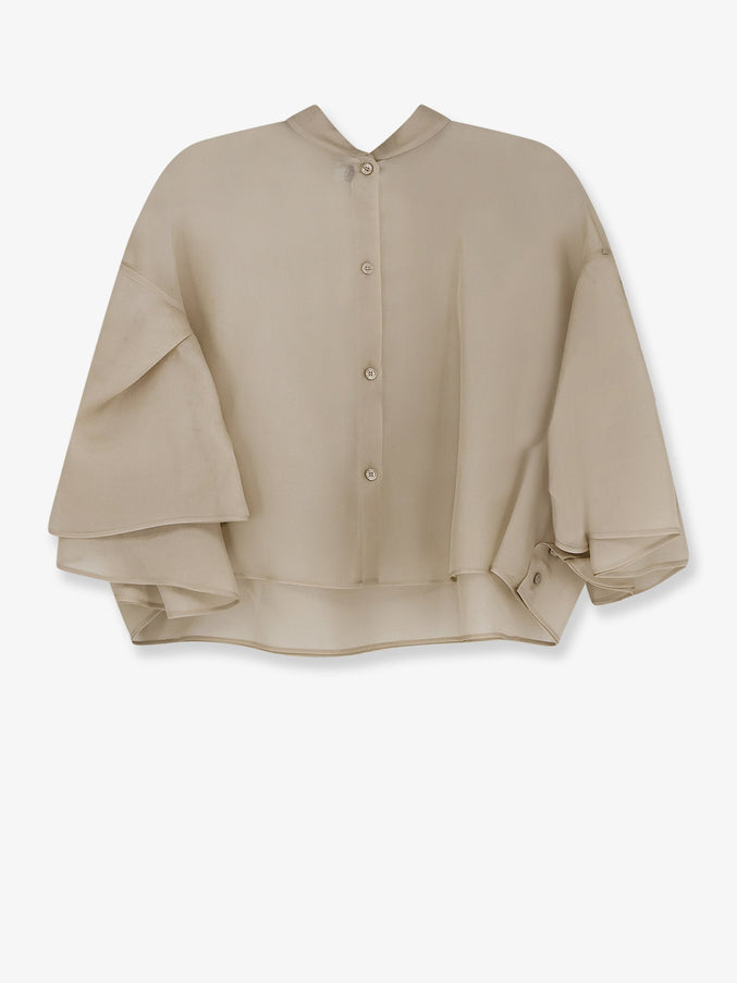 Max Mara Mxadonna Silk Shirt Beige
