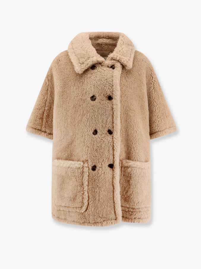 Max Mara Mxacavallo Alpaca, Cashmere And Silk Cape Uni Beige