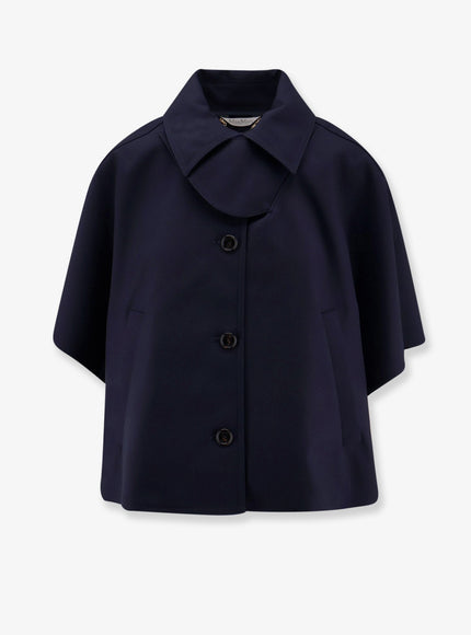 Max Mara Mxapaggio Cotton Cape Blu Marino