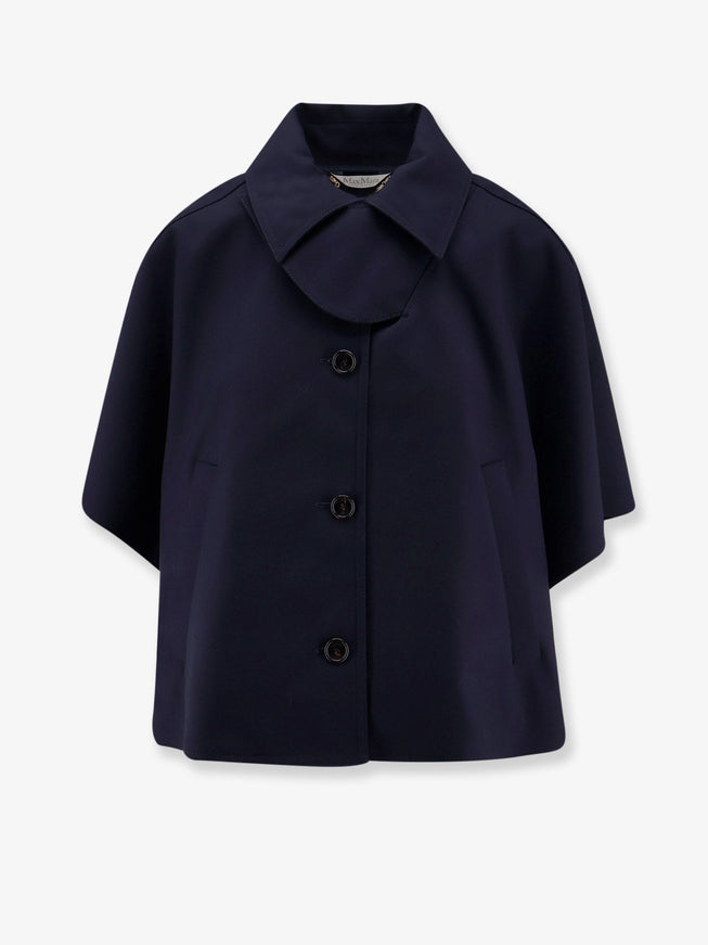 Max Mara Mxapaggio Cotton Cape Blu Marino