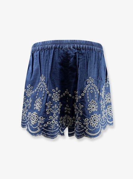 Mc2 Saint Barth Amani Cotton Bermuda Shorts With Striped Pattern