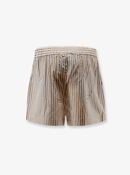 Mc2 Saint Barth Amani Cotton Bermuda Shorts With Striped Pattern