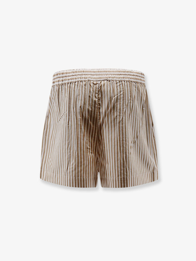 Mc2 Saint Barth Amani Cotton Bermuda Shorts With Striped Pattern