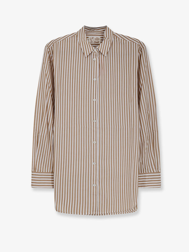 Mc2 Saint Barth Brigitte Striped Cotton Shirt Stripes