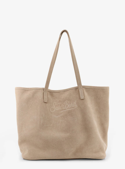 Mc2 Saint Barth City Bag Shoulder Bag In Suede Uni Beige