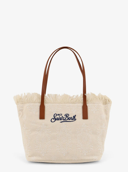 Mc2 Saint Barth Canvas City Bag Shoulder Bag Uni White