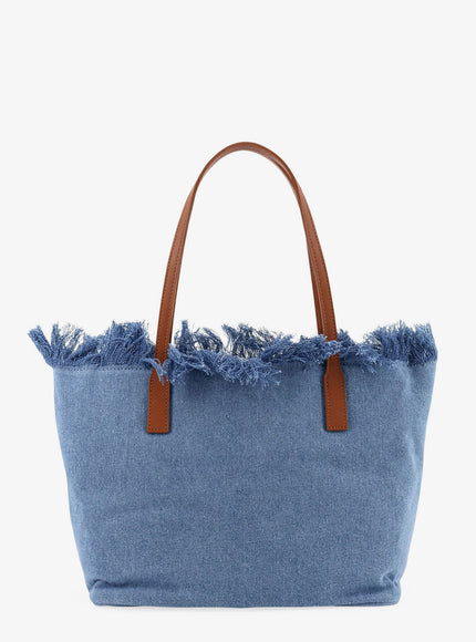 Mc2 Saint Barth City Bag Mid Fringe Canvas Shoulder Bag