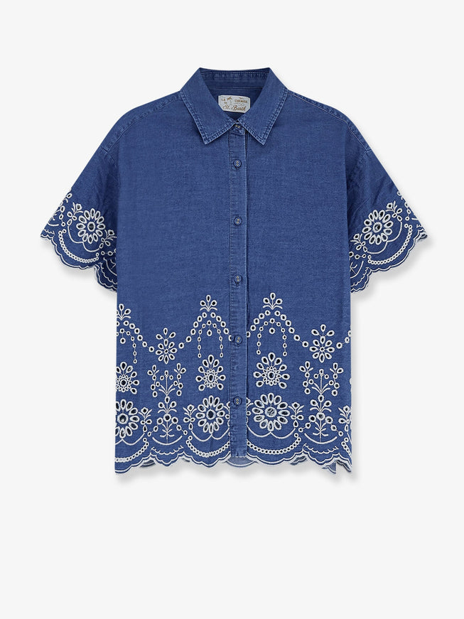Mc2 Saint Barth Clementine Cotton Shirt Chambrayflower