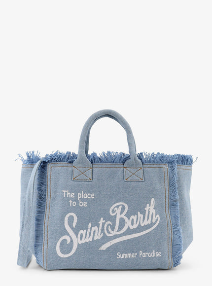 Mc2 Saint Barth Colette Handbag With Front Logo Uni Denim