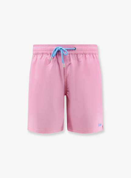 Mc2 Saint Barth Comfort Recycled Nylon Swim Boxer Shorts Rosa
