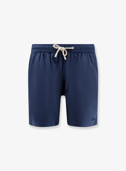 Mc2 Saint Barth Comfort Recycled Nylon Swim Boxer Shorts Blu