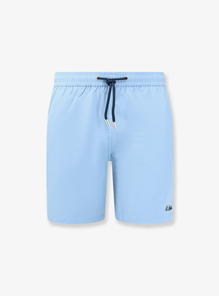 Mc2 Saint Barth Comfort Recycled Nylon Swim Boxer Shorts Nero
