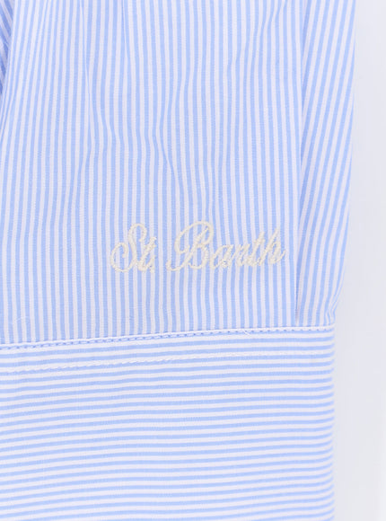 Mc2 Saint Barth Cristal Broderie Anglaise Embroidery Shirt