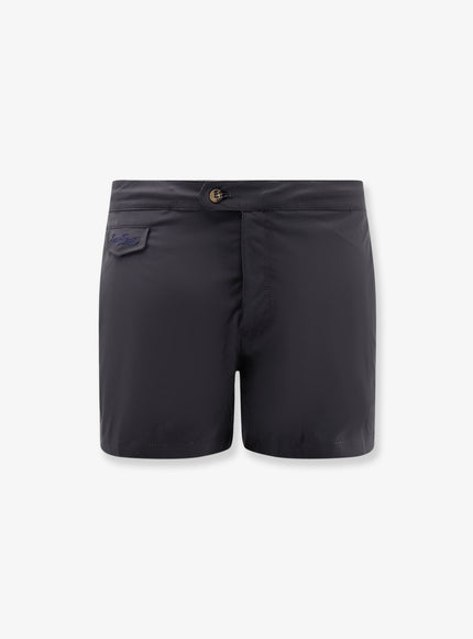 Mc2 Saint Barth Harrys Paradise Nylon Swim Trunks Black