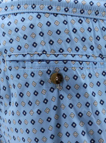 Mc2 Saint Barth Nylon Swim Shorts With All-Over Micro Pattern