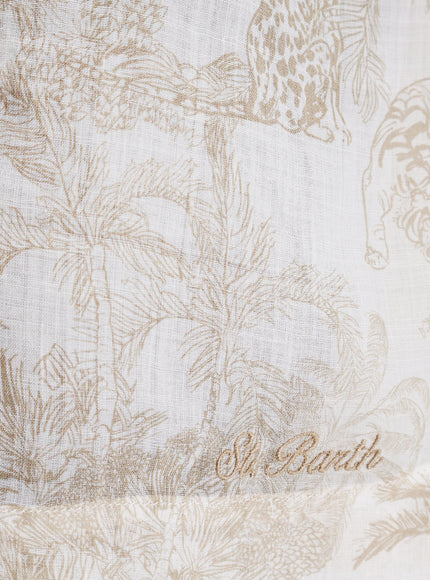 Mc2 Saint Barth Maeve Ramie Shorts With Floral Motif