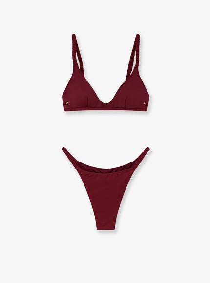 Mc2 Saint Barth Moana Nylon Bikini Bordeaux