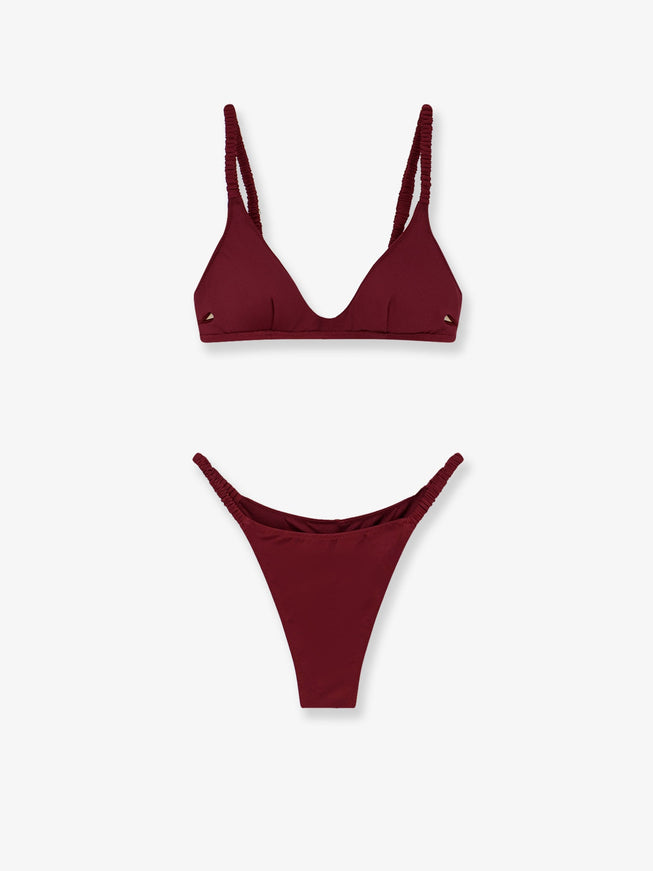 Mc2 Saint Barth Moana Nylon Bikini Bordeaux