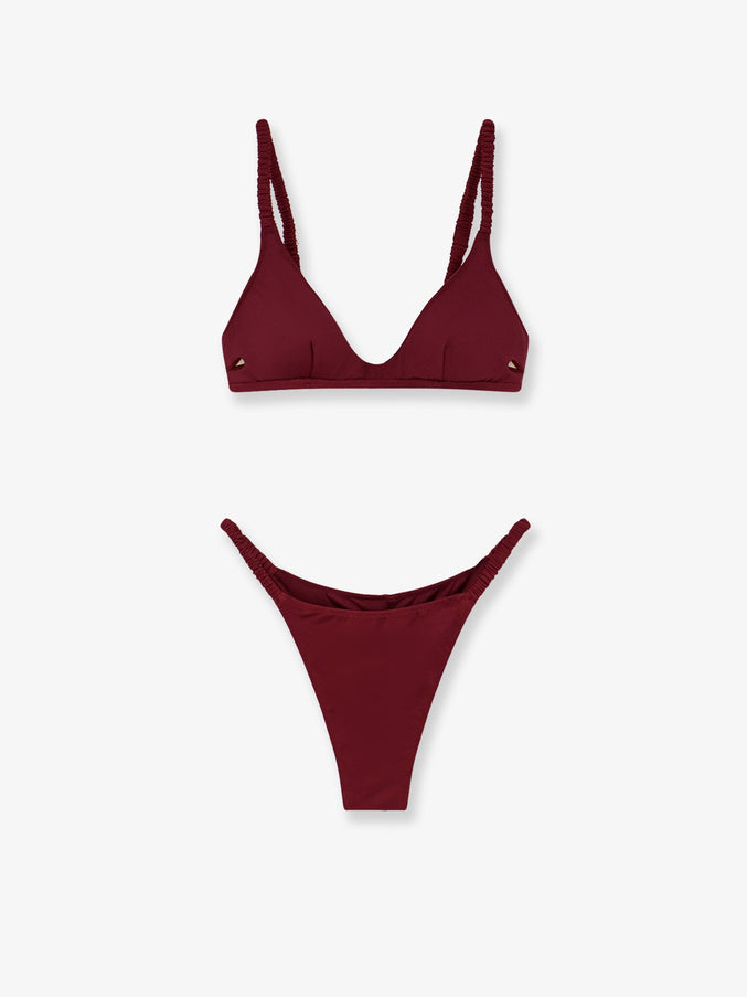 Mc2 Saint Barth Moana Nylon Bikini Bordeaux