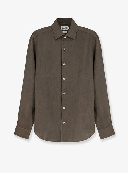 Mc2 Saint Barth Raphael Linen Shirt Kombugreen