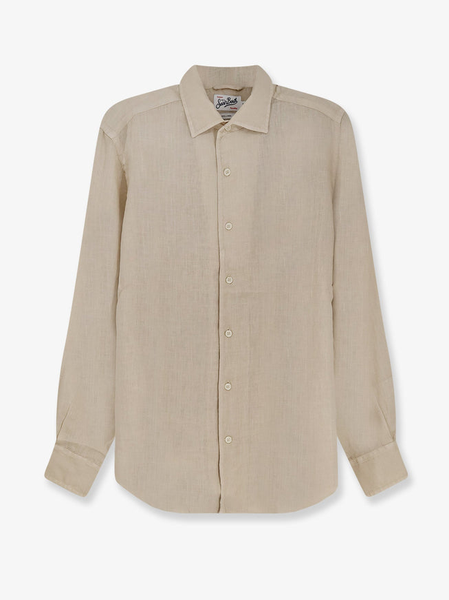 Mc2 Saint Barth Raphael Linen Shirt Beige