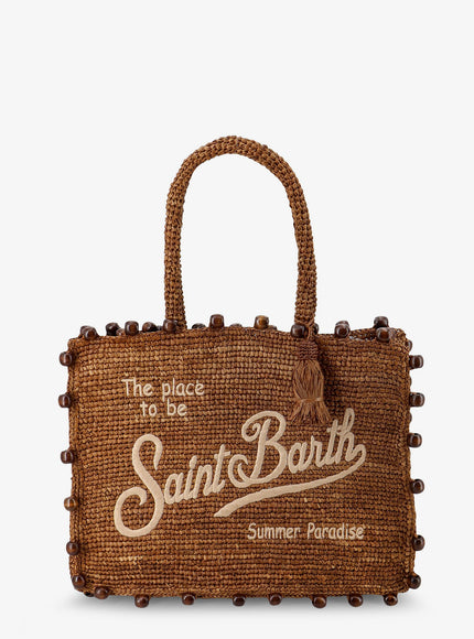 Mc2 Saint Barth Vanity Raffia Shoulder Bag Uni Marrone