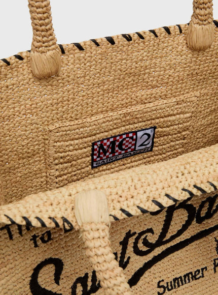 Mc2 Saint Barth Vanity Raffia Shoulder Bag