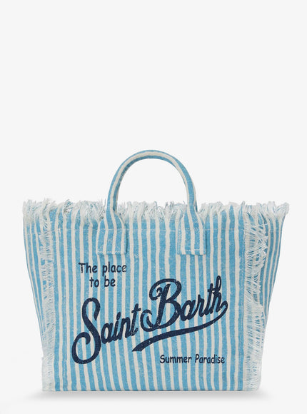 Mc2 Saint Barth Vanity Linen Shoulder Bag Uni Light Blue