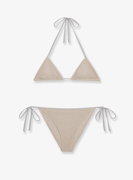 Mc2 Saint Barth Viana Lurex Bikini Goldsilver