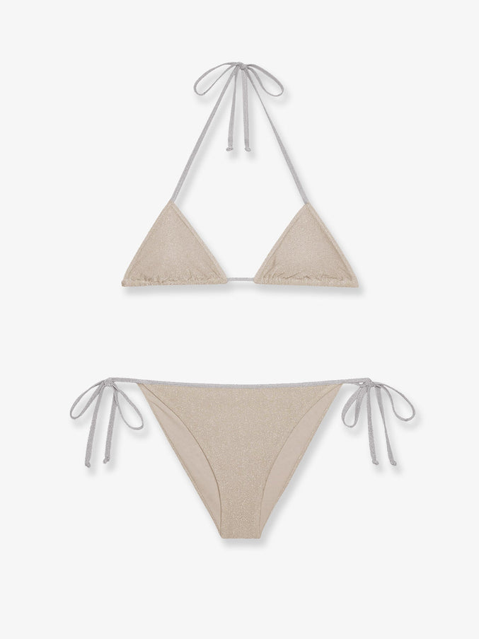 Mc2 Saint Barth Viana Lurex Bikini Goldsilver