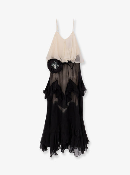Mes Demoiselles Belvy Long Viscose Dress Blackecru