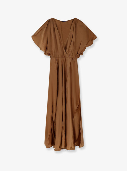 Mes Demoiselles Cascais Long Viscose Dress Caramel
