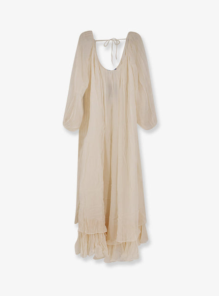 Mes Demoiselles Crash Long Viscose Dress Ecru