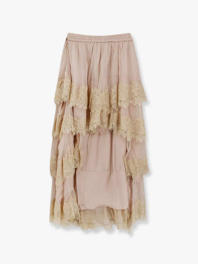 Mes Demoiselles Dana Viscose Skirt Rosebeige
