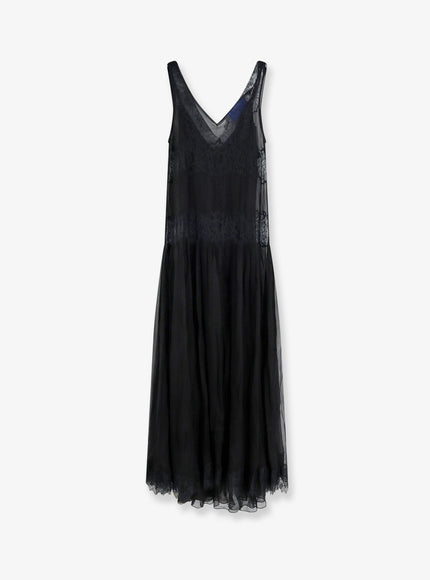 Mes Demoiselles Domenica Viscose Long Dress Blackblack