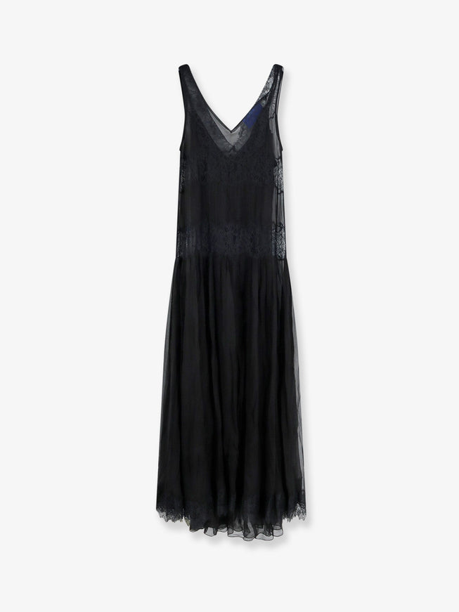 Mes Demoiselles Domenica Viscose Long Dress Blackblack