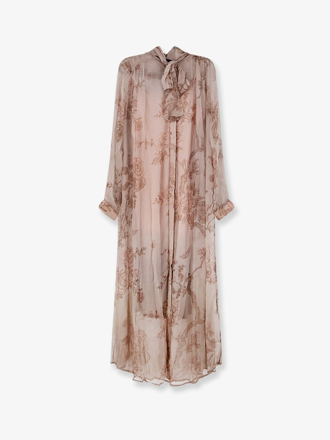 Mes Demoiselles Grace Long Viscose Dress Beige