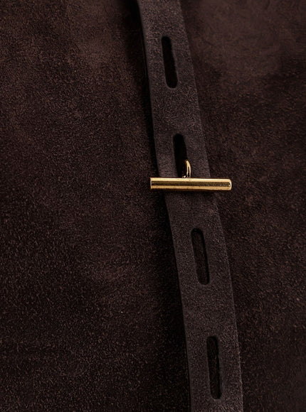Minobossi Suede Crossbody Bag
