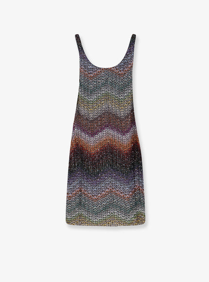 Missoni Short Knitted Dress With All-Over Sequins