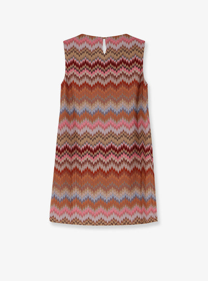 Missoni Short Viscose Dress With Chevron Pattern